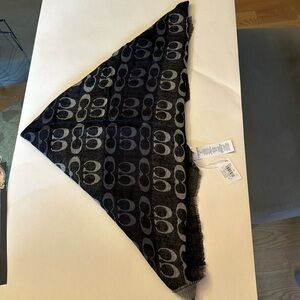 Coach Signature Ombre Stripe Scarf in Black/ Multi